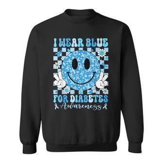 I Wear Blue For Diabetes Awareness Month Smile T1d Type 1 Sweatshirt - Thegiftio