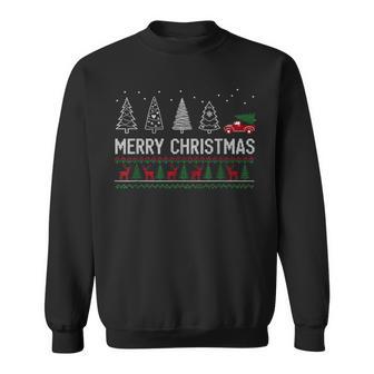 Weihnachts-Rentierbaum Winterurlaub Familie Sweatshirt - Geschenkecke