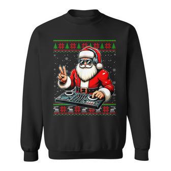 Weihnachtsmann Dj Mixer Music Hässlicher Weihnachts Sweatshirt - Geschenkecke