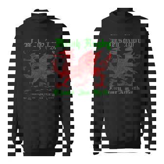 Welsh Dragon Rugby Shirt Sweatshirt Unisex | Mazezy