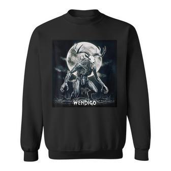 Wendigo Cryptid Monster Creepy Skinwalker Evil Horror Sweatshirt - Thegiftio UK