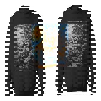 Werewolf Wolf Wolves Van Gogh Style – Starry Night Graphic Sweatshirt | Mazezy