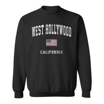 West Hollywood California Ca Drapeau Américainintage Sweater e - Cadeauxyz