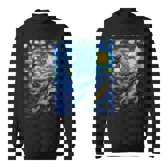 Whale Van Gogh Style Starry Night Graphic Sweatshirt | Mazezy