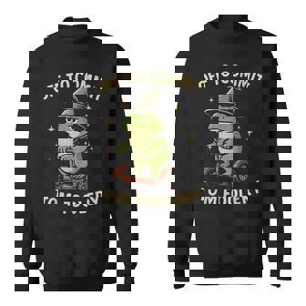 Whimsical Frog Wizard Off To Commit Tom Foolery Frog Meme Sweatshirt | Seseable CA