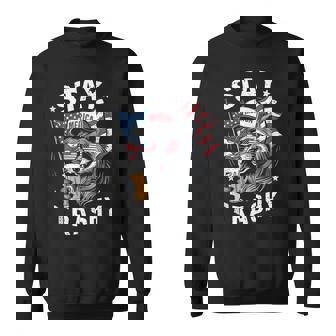 White Trash Party Attire Redneck Raccoon Stay Trashy Usa Sweatshirt | Mazezy