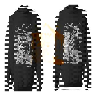 Wildlife Safari Party Animal Sweatshirt Unisex | Mazezy