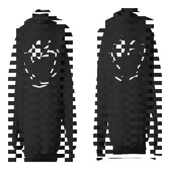 Winking Smile Face Cute Happy Wink Smiling Face Sweatshirt | Mazezy