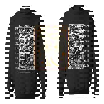 Witch Workout Fitness Deadlifting Hexes Flexes Tarot Card Sweatshirt - Thegiftio