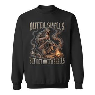 Wizard Outta Spells But Not Outta Shells Rpg Gaming Fan Sweatshirt - Thegiftio UK