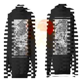 Wolf Wolves Japan Japanese Anime Graphic Sweatshirt | Mazezy