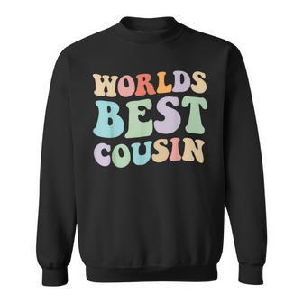 World's Best Cousin Retro Graphic – Fun And Colorful Cousin Sweatshirt - Thegiftio