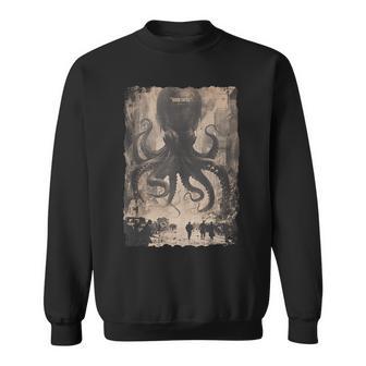 Y2k Streetwear Vintage Fashion Octopus Horror Monster Kraken Sweatshirt - Thegiftio