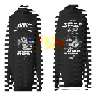 Zuhause Ist Wo Meine Hühnerind Landwirt Bauer Hof Tiere Sweatshirt - Seseable