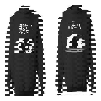 【眠たい】パンダ 熊 おもしろ 面白い 可愛い ユーモア ギャグ ネタ ウケ狙い 笑える 疲れた キャラクター 変な 長袖tシャツ スウェットシャツ - Kawaiitshirt