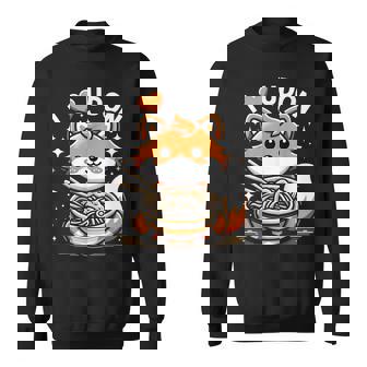 うどんが大好き カワイイきつねとうどん麺 スウェットシャツ - Kawaiitshirt