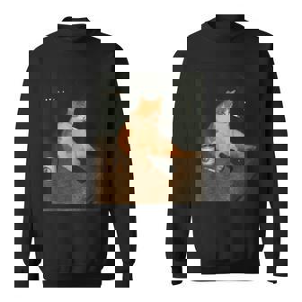 おもしろタバコ 子猫 喫煙 バカ ミーム ブレイン スウェットシャツ - Kawaiitshirt