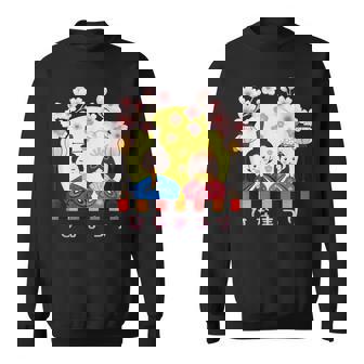 ひな祭り、ひな人形、着物、日本祭りかわいい、桃の節句、提灯、日本の伝統的なお祭り、春、春休み、日本人形 スウェットシャツ - Kawaiitshirt