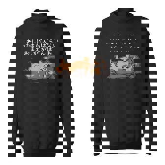 わたしはがんばらない おまえががんばれ ダックスフンド 犬 おもしろ 怠け者 ネタ ギャグ メンズ スウェットシャツ - Kawaiitshirt