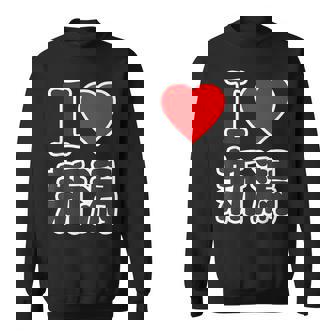 アイラブ・新潟（I Love ハート）Big 大きな文字 ハート【47都道府県】ジモティ お土産 面白 スウェットシャツ - Kawaiitshirt