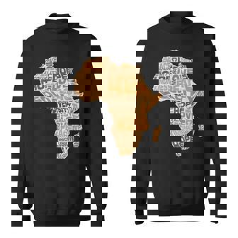 アフリカの平等パターン メラニン 肌色 アフリカ地図 スウェットシャツ - Kawaiitshirt