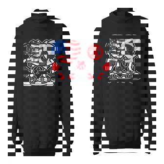 アメリカと日本 ハート フレンドシップ スウェットシャツ - Kawaiitshirt