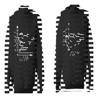 ウィトゲンシュタインのウサギのアヒル 前から後ろへの光のイリュージョン スウェットシャツ - Kawaiitshirt