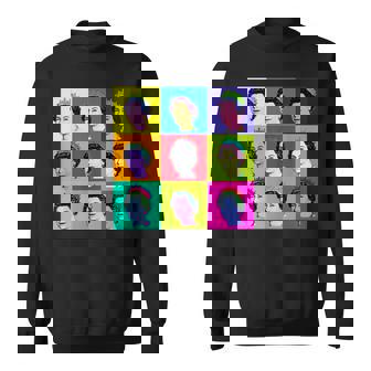 エリザベス 9 正方形タイル ポップアート イギリスの女王 スウェットシャツ - Kawaiitshirt