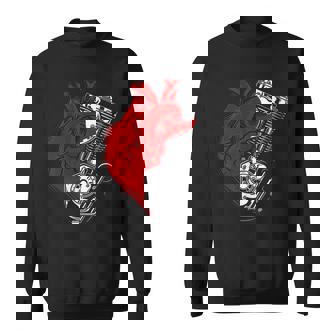オートバイ エンジン バイカー アンチバレンタインデー 面白いグラフィック スウェットシャツ - Kawaiitshirt