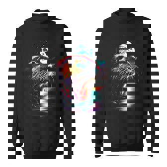 カラフル ヌートリア スピリット 動物 かっこいい イラスト アート スウェットシャツ - Kawaiitshirt