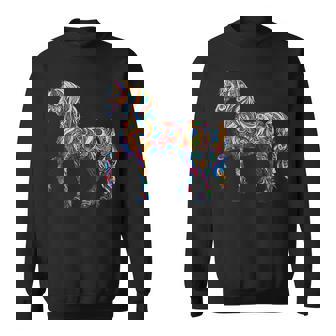 カラフルな抽象的な馬 スウェットシャツ - Kawaiitshirt