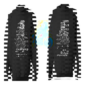 クリスマスのバイクに乗るかわいいイングリッシュブルドッグ。 スウェットシャツ - Kawaiitshirt