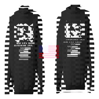 クールなアメリカ国旗グレートーンのイラストグラフィックデザイン。 スウェットシャツ - Kawaiitshirt