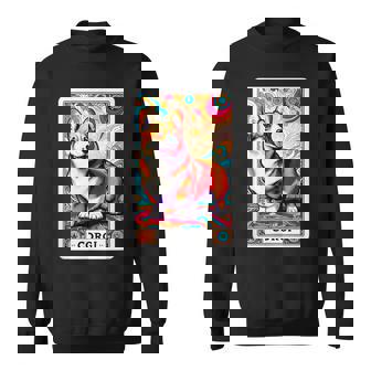 コーギー 面白いtシャツ 犬 タロット カード かわいい メンズ 子供 おもしろ 服 グッズ ネタ わんこ スウェットシャツ - Kawaiitshirt