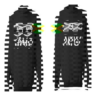 サングラス フラッグ ジャマイカ ジャマイカ 生まれ スウェットシャツ - Kawaiitshirt
