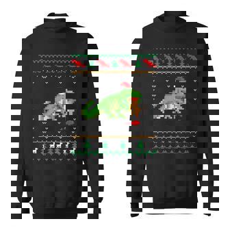 サンタ T-Rex 食べるトナカイ恐竜 アグリークリスマスセーター スウェットシャツ - Kawaiitshirt