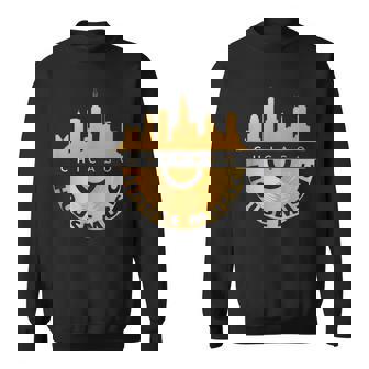 シカゴハウスミュージックシティスケープビニールレコードレイブテクノ Edm スウェットシャツ - Kawaiitshirt