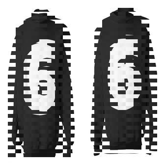タイポグラフィ 太字表示 6番 数字 6 スウェットシャツ - Kawaiitshirt