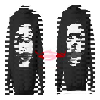 ダークナイトジョーカーの顔 ミニマリスト 象徴的なイメージ スウェットシャツ - Kawaiitshirt