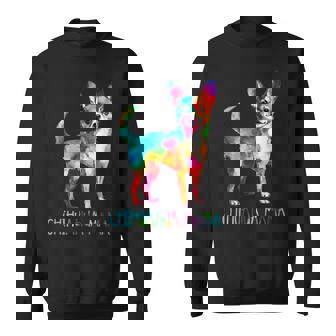 チワワ ママ 水彩画 芸術的 犬 恋人 ティーカップ スウェットシャツ - Kawaiitshirt