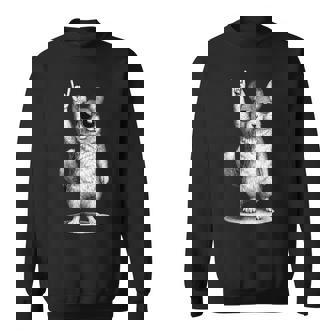 チンチラ ロックミュージック レトロ ヴィンテージ ペット愛好家 スウェットシャツ - Kawaiitshirt