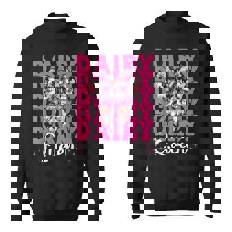 デイリークイーン 酪農家 牛 酪農 少女 ママ コケット スウェットシャツ - Kawaiitshirt