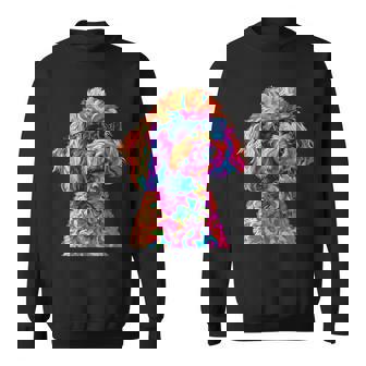 トイプードル愛好家デザイン ポップアート 面白いトイプードル 犬 長袖tシャツ スウェットシャツ - Kawaiitshirt