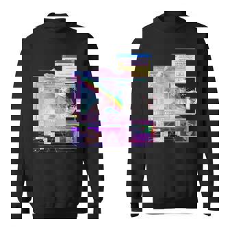 トリッピーサイバー美的ヴェイパーウェイヴインターネットクラシックアート スウェットシャツ - Kawaiitshirt