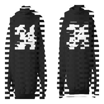 ナンバー34 スポーツジャージプレーヤー 34 ファン フロントプリント ヴァーシティ スウェットシャツ - Kawaiitshirt