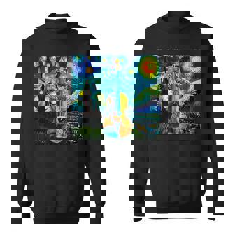 バイオリン 楽器 面白いtシャツ ゴッホ 星月夜 かわいい メンズ 子供 おもしろ 服 グッズ ネタ 音楽 スウェットシャツ - Kawaiitshirt