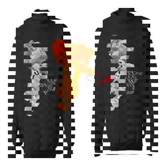 バスケットボール かわいい テディベア スウェットシャツ - Kawaiitshirt