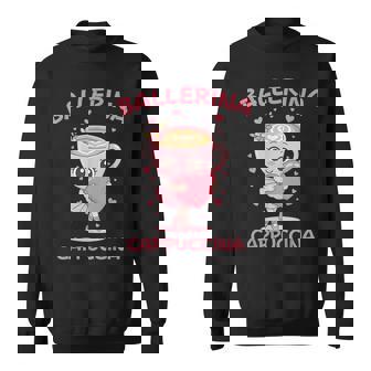 バレリーナ カプチーノ かわいい イタリアン ブレイン ミーム キッズ ガールズ スウェットシャツ - Kawaiitshirt