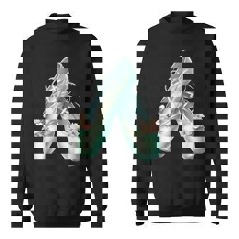 バレリーナガール ミントグリーン ダンス バレエ水彩画 スウェットシャツ - Kawaiitshirt