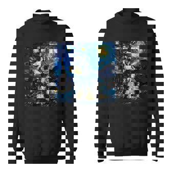 バン・ゴッホ 星月夜ミニチュア・シュナウザー 長袖tシャツ スウェットシャツ - Kawaiitshirt